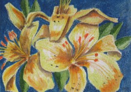 lilies painting