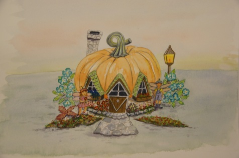 Pumpkin House watercolour