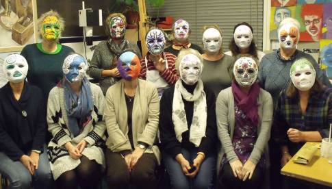 Spey Art Group in masks